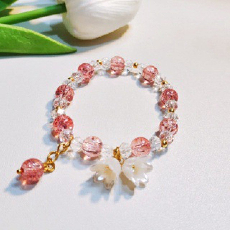 S017-Pulsera Rosa Lirio de los Valles#talla 179