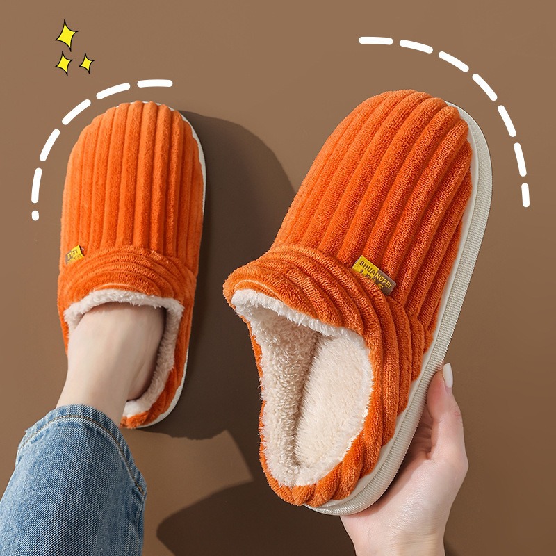 thumbnail image 1 of Zapatillas de algodón para hombre, parejas, interior, hogar, cálido, hogar, confinamiento en casa, zapatillas de lana, mujer, invierno, 1 of 4