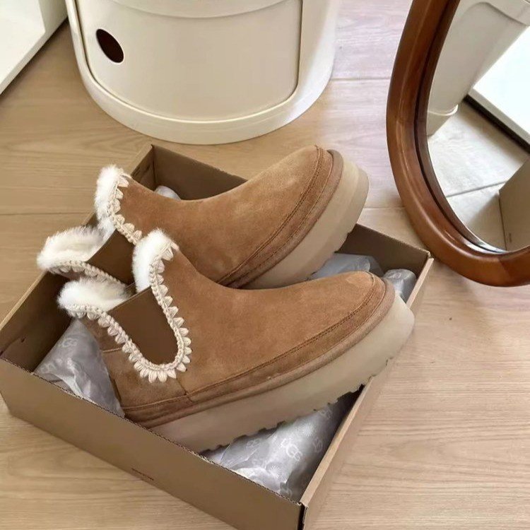 Stivali invernali da donna tutto in uno Stivali da neve Pan di Spagna Suole spesse Maggiore traspirabilità Scarpe casual_voghion.com