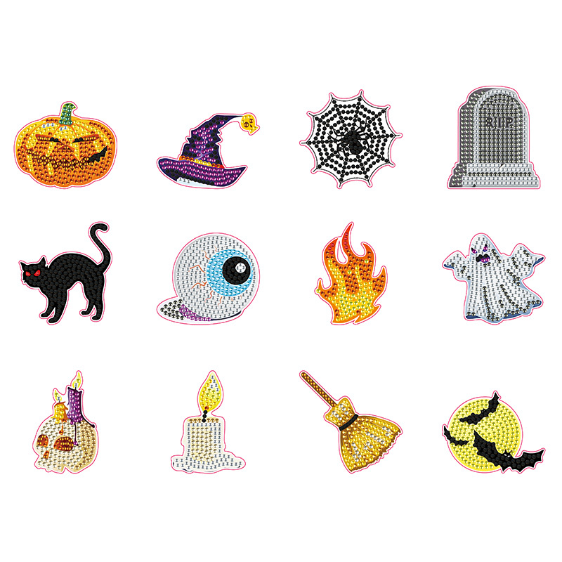 Transfronterizo Amazon creativo refrigerador pegatinas 5D completo di di dibujos animados pegatinas magneticas al por mayor pegatinas magneticas taladro de cristal