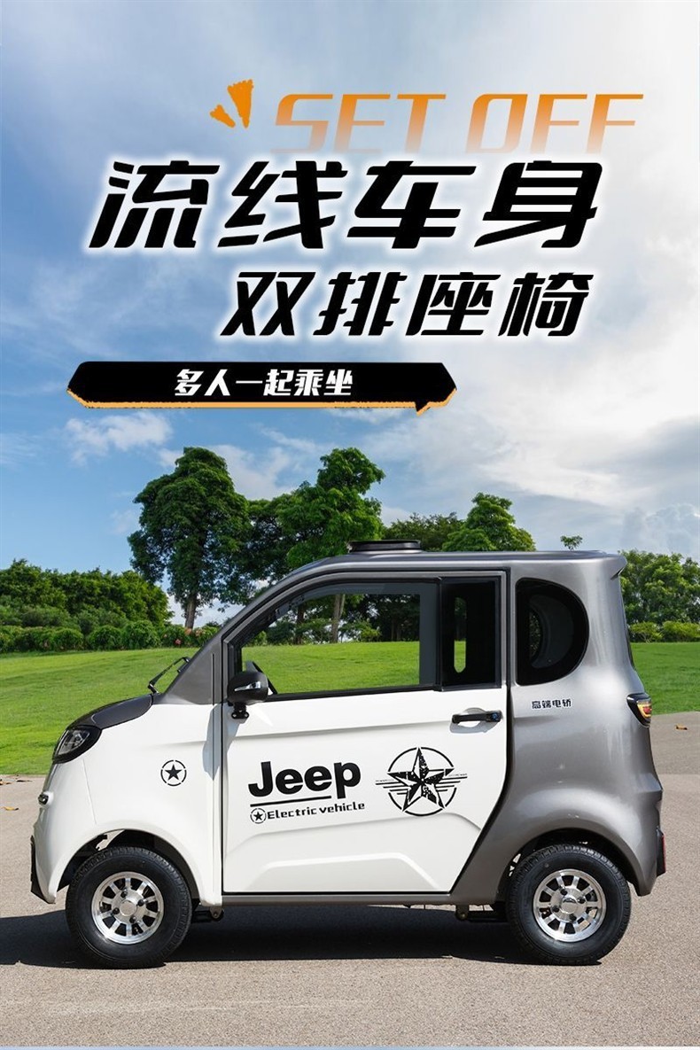 New Energy Enclosed Electric Four-Wheel Vehicle for Women