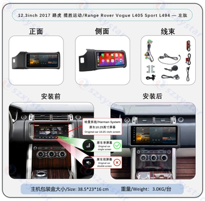 DVD Navigation Rover Range Rover Executive L405 Sport - 2017-model-left-peptide-harman-system-gt-6125-8core-4gsim-464gcp360-panoramic-function