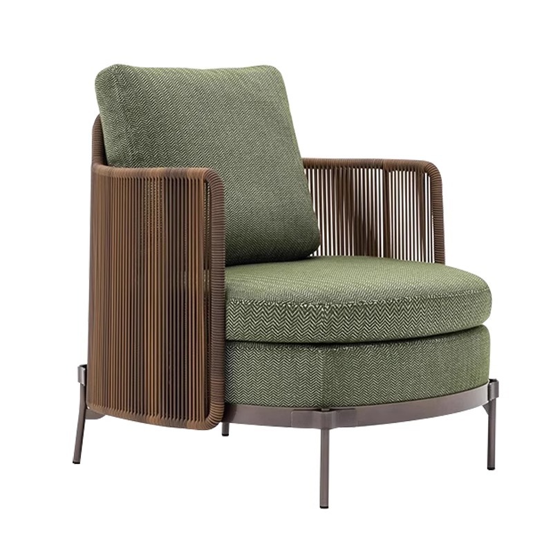 Combinación de sofá de ocio nórdico Patio al aire libre Villa Impermeable Sunscreen Garden Sunshine Room Muebles de ratán al aire libre