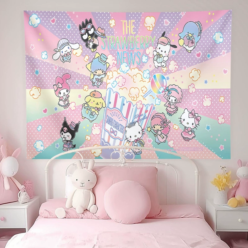 Hello Kitty, милые мультяшные украшения для кровати в спальню