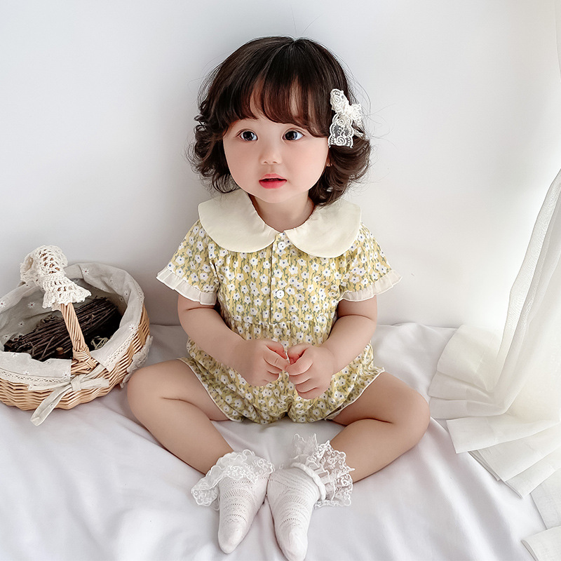 Áo Liền Quần In Hoa - T179 - Thời Trang Kids đẹp 1