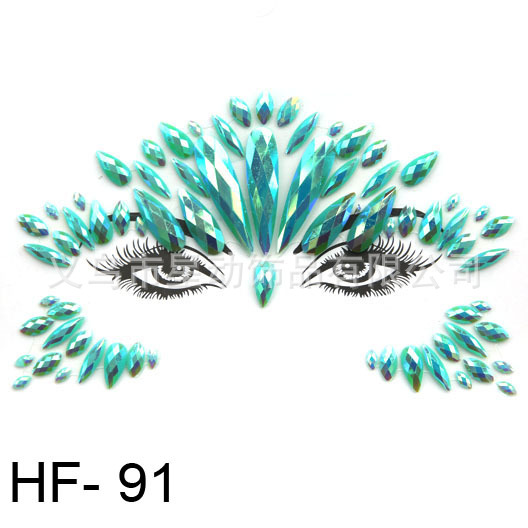 gems face sticker �¿�ѹ����ˮ��ü��������װ������diy HF-91