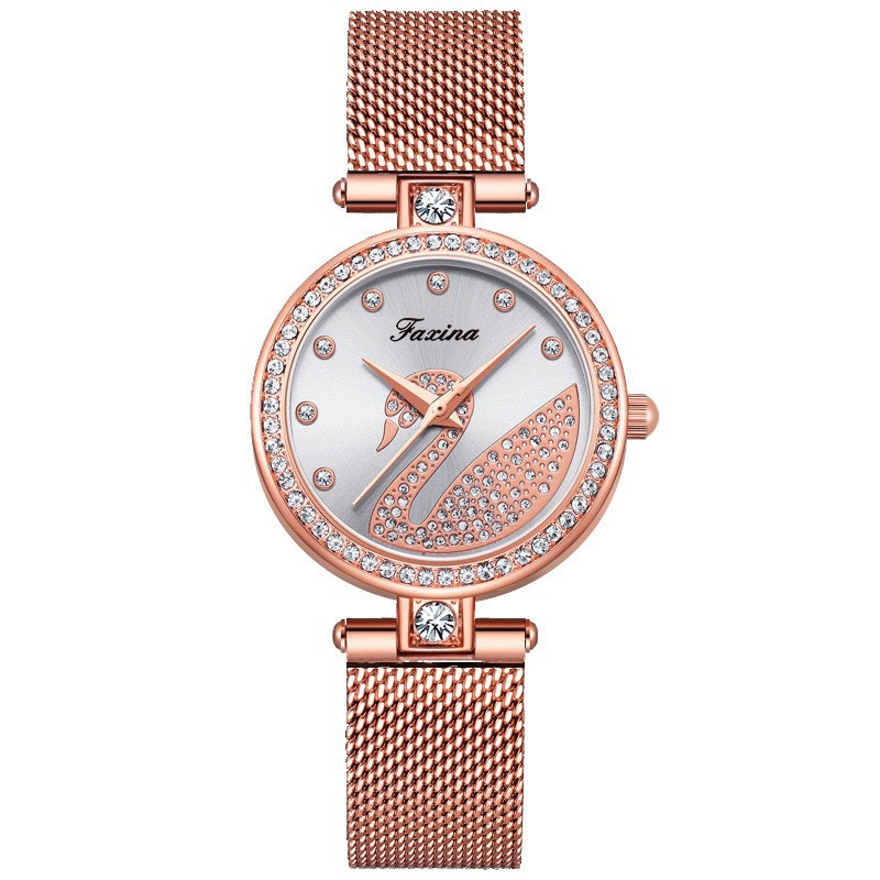 法茜娜振音網紅爆金小白鳥ファッション気質五点セットプレゼント腕時計女性