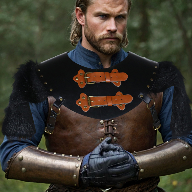 Cross-border European medieval Renaissance Halloween fur shawl armor COSPLAY playing props