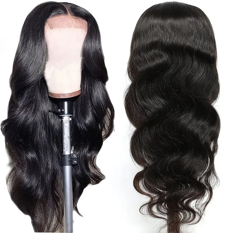 Lace Wig European American Style Trimmed Wavy Curls Synthetic Hair Extensions Machine Made Body Wave Long Medium Short_voghion.com