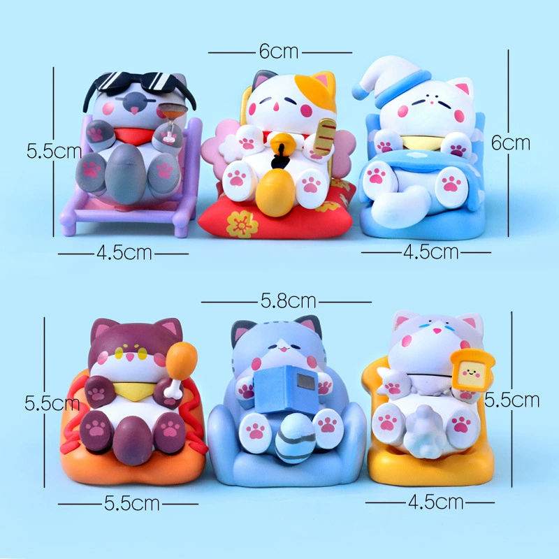 Q-version anime mini figure, cute character collectible, single blind-style figurine (61 g)