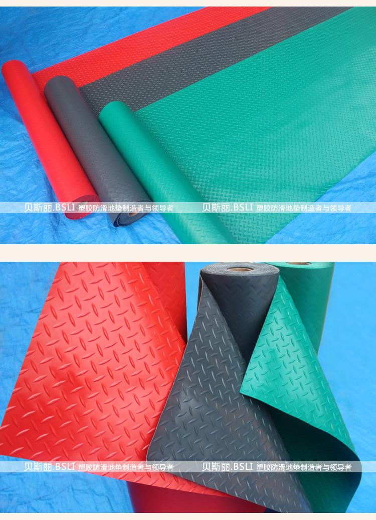 Thickened PVC Non-slip Plastic Mat Floor Rubber Floor Carpet Waterproof Home Balcony Warehouse Kitchen Large Area Shop