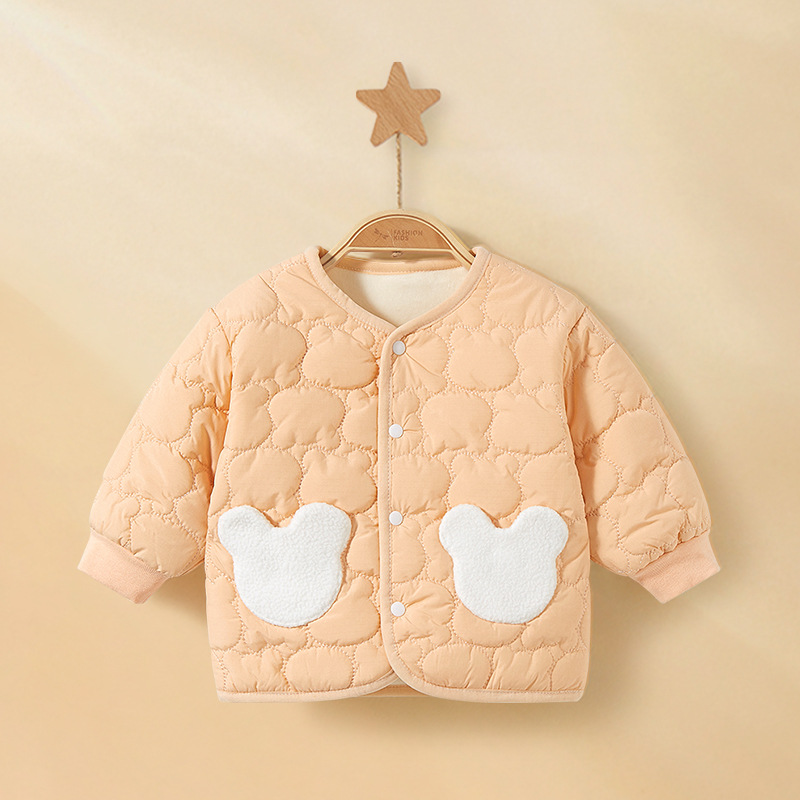 Ropa de algodón para bebés otoño y invierno, chaqueta de algodón gruesa para niños y niñas, abrigo de algodón cálido para bebés.