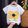 Children's cotton cartoon summer T-shirt, with short sleeve, Korean style, children's clothing