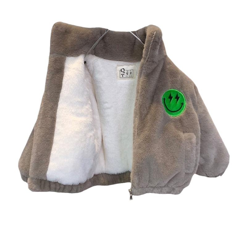 Abrigo forrado de lana para niños abrigo de algodón acolchado de invierno 2023 nuevos suéter engrosado para niños ropa de invierno abrigo de algodón acolchado de lana de cordero para bebés