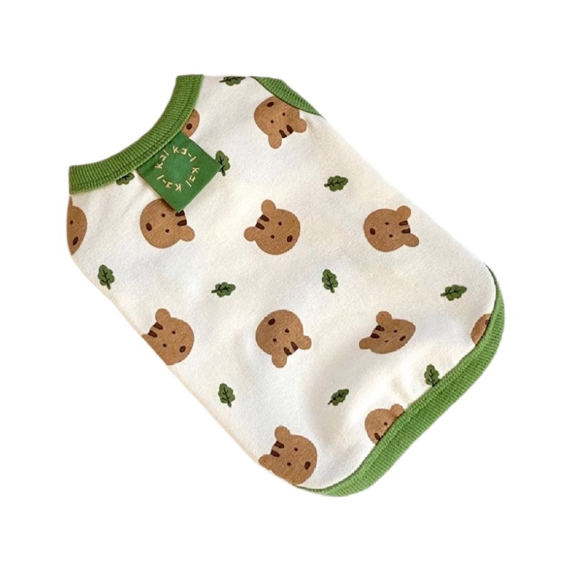 Camisas casuales caseras con dos patas, chalecos de impresión de oso encantador, ropa de perro, ropa de perro