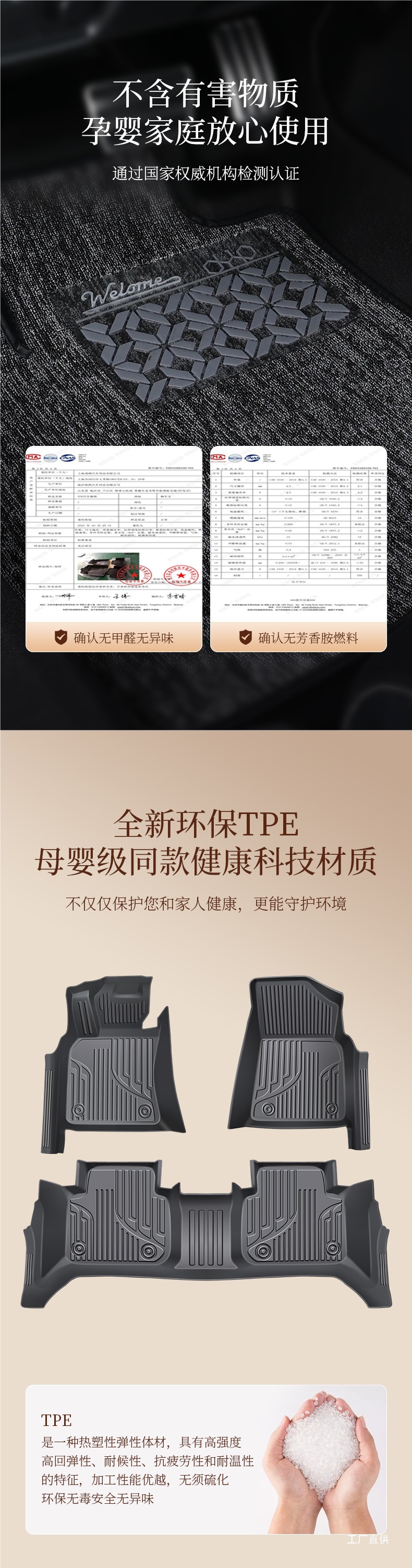 Tpe Car Floor Mats Full Surround Special Car Mats Car Floor Mats Interior Door Sill Wire Loop Mats