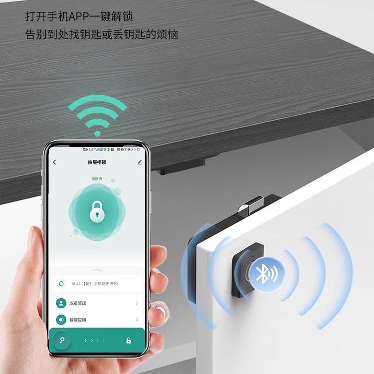 Modelo Bluetooth de huellas dactilares: 10 huellas dactilares + aplicación graffiti + desbloqueo de emergencia