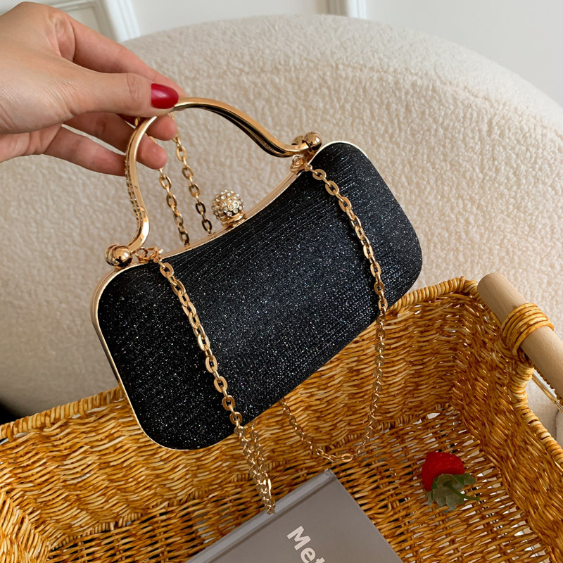 Cadena de alto grado rhinestone bolsa de las axilas INS de alto aspecto Lock bolso Moda brillante hombro crossbody bolsa