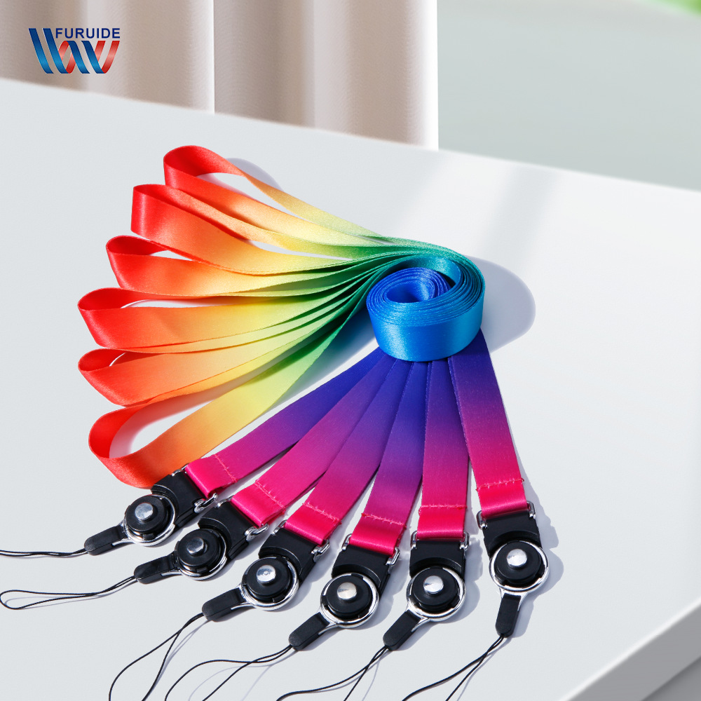 New Doll Rainbow with Accompanied Gift Card Set Lanyard Detachable Neck Work Permit Universal Mobile Phone Lanyard