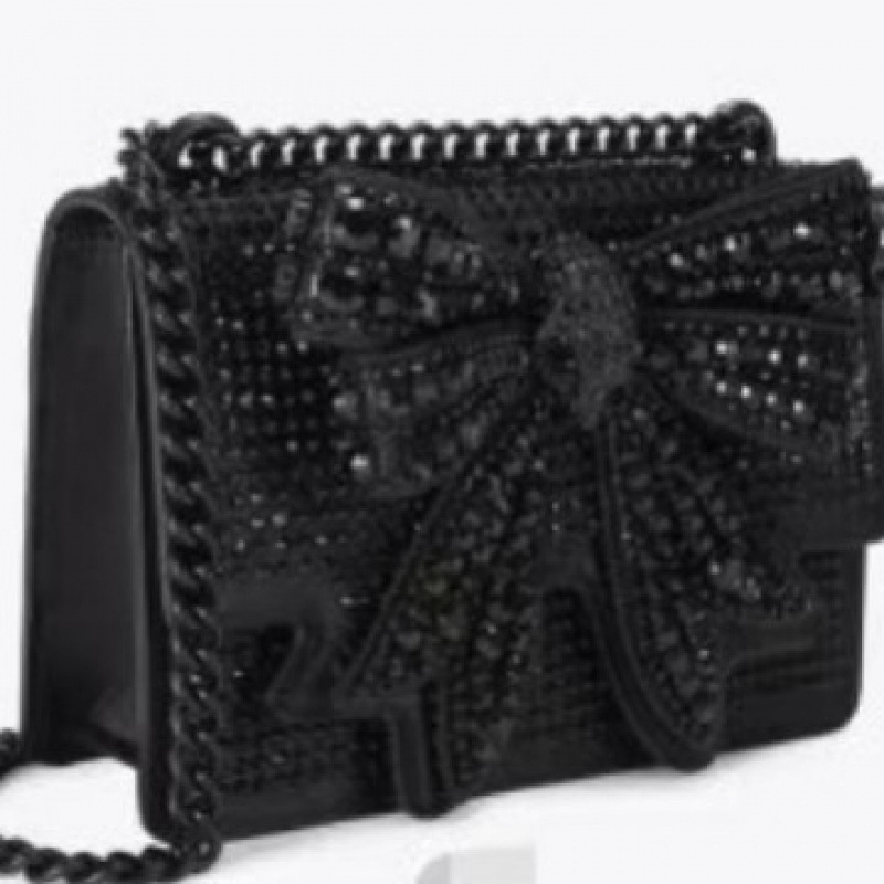 Bow Knot Mini Bag Banquet Fashion Women's Bag Sparkling Sweet Shoulder Crossbody Chain Bag Princess Girl Stylish Handbag - Thumbnail 3