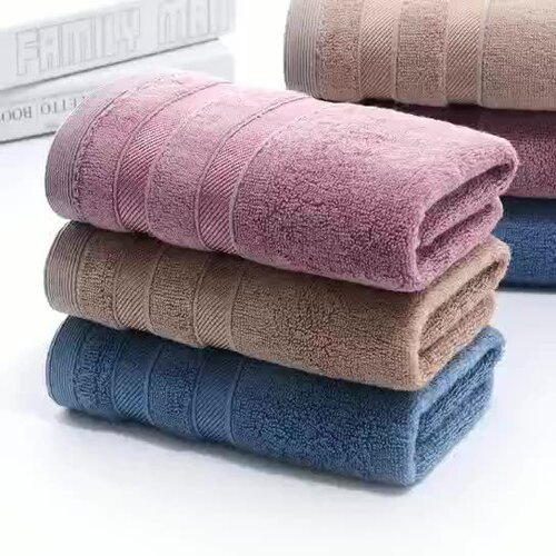 Longli Double Break Bamboo Fiber Facial Towel Thickening Household Couple Pure Color Absorbent Men's Plain Face Towel Wholesale 