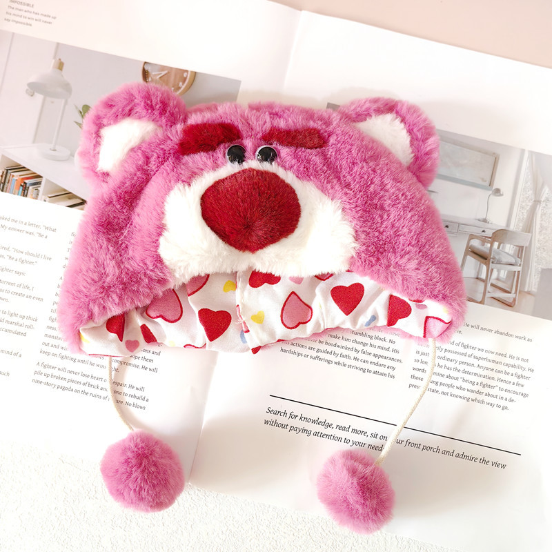 20cm lindo animal de dibujos animados sombrero de la muñeca de algodón sombrero de cerdo Rosa sombrero pequeño Castor muñeca Ropa Accesorios