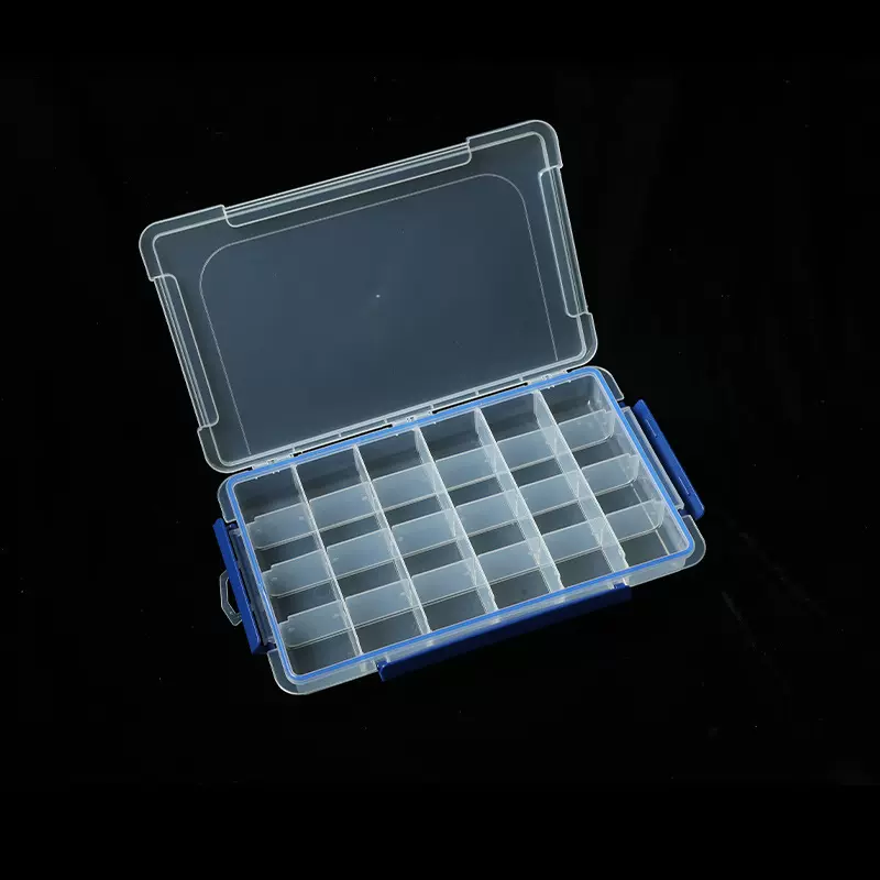 大号3扣24格保险零件盒 螺丝可拆有盖透明五金工具盒子元件收纳盒