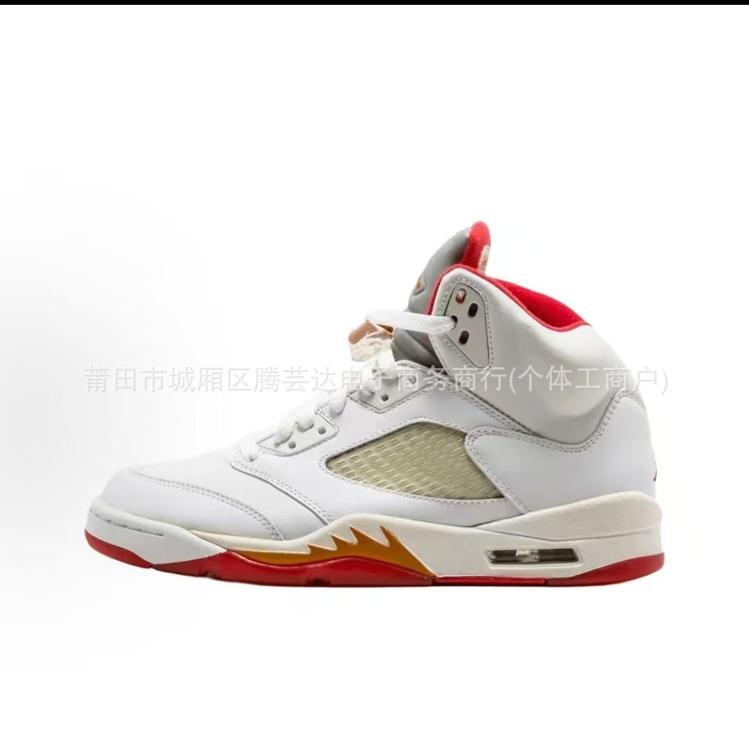 Pedidos de comercio exterior de fábrica de zapatos Putian AJ5 zapatos de baloncesto Liuchuan arce negro y blanco alas de cicada Jiao5 zapatillas de amortiguación de aire image 5