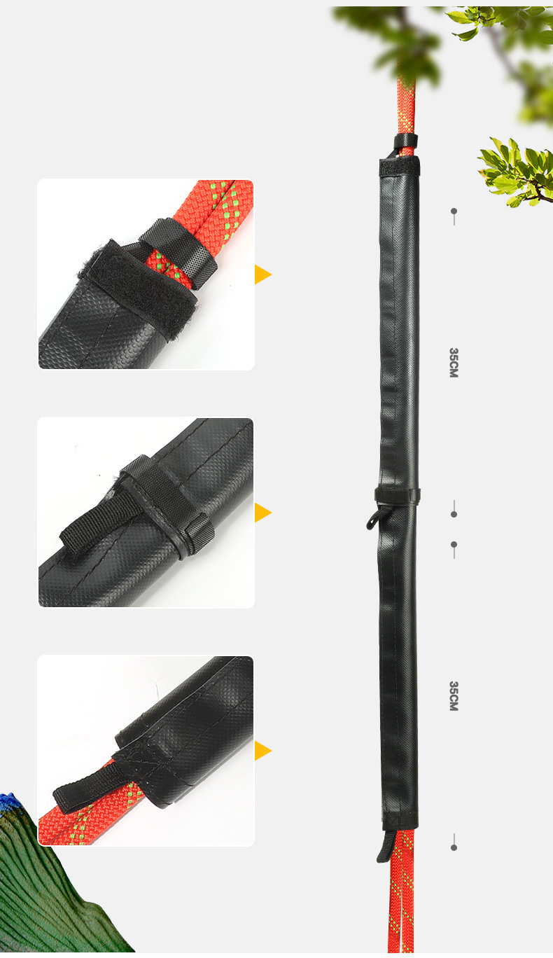 Xinda Double Protector Outdoor Rock Climbing High-altitude Work Anti-abrasion Wear-resistant Rope PVC Protective Cover_voghion.com