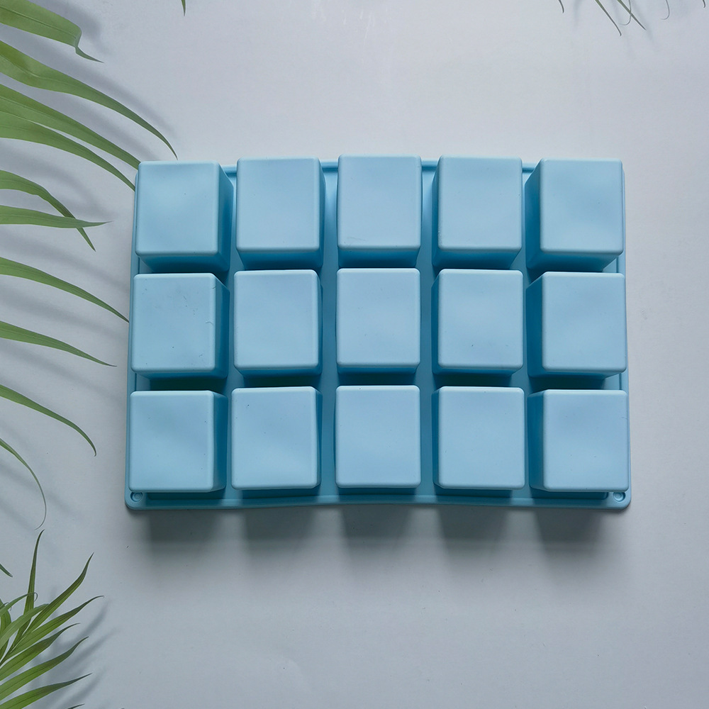 15 jabon rectangular 107 molde de silicona pastel helado pudín molde de postre jabón utensilios