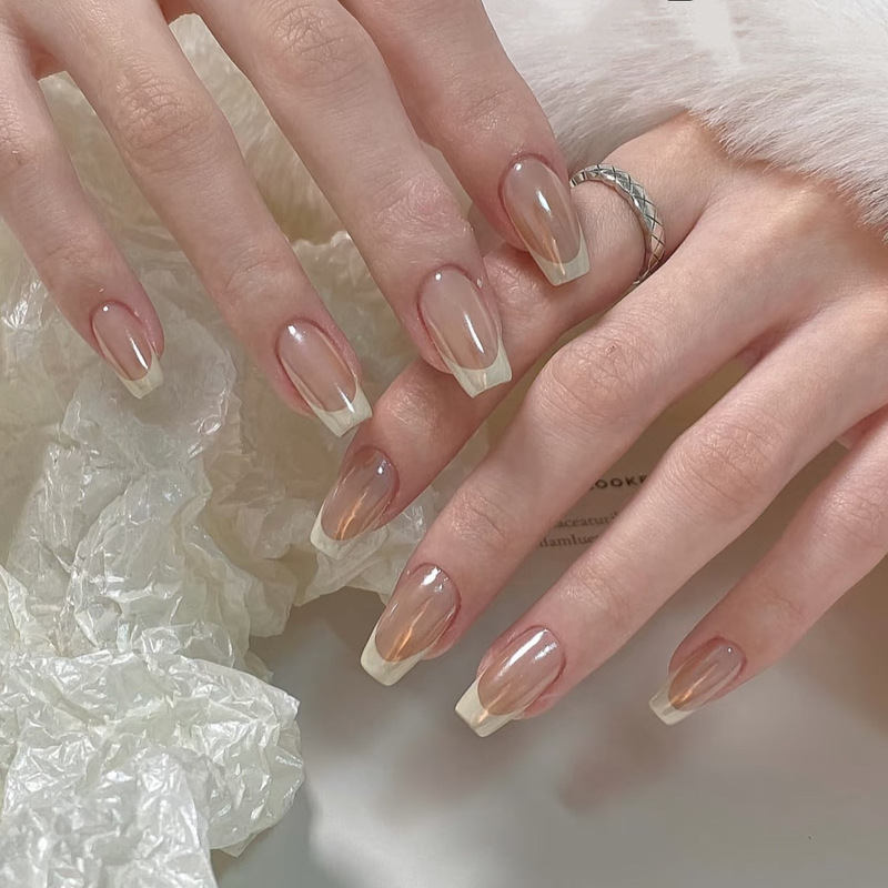 Kaishen Wearing Armor Plating French White Edge [New Chinese] Advanced Pure Want Removable Nail Art Patch