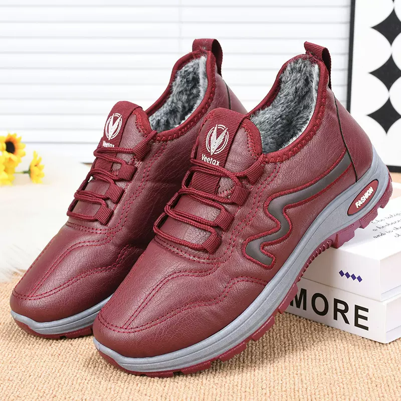 棉鞋男冬季新款短靴加绒加厚保暖女鞋潮流休闲男士皮面低帮棉靴