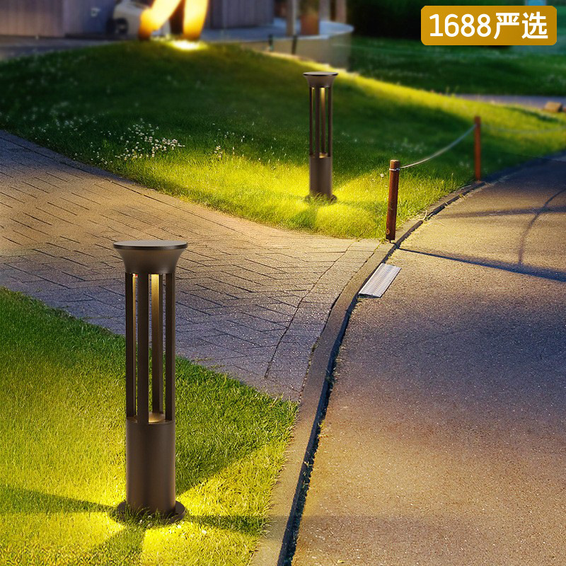 [Selección estricta] lámpara de patio impermeable al aire libre lámpara de césped simple jardín moderno villa comunidad lámpara de paisaje solar