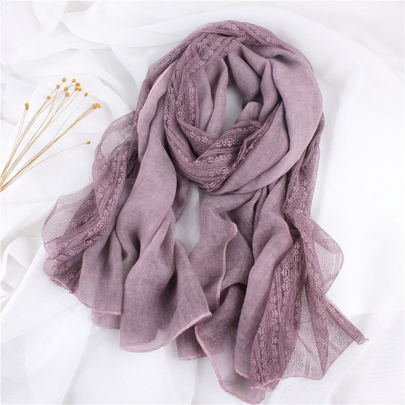 Women's Elegant Solid Color Cotton Scarf display picture 1