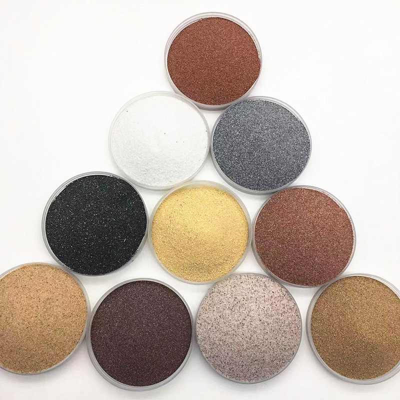 真石漆用彩沙金丝画沙画填色用彩砂  沙漏用彩砂沙滩造景原生彩沙