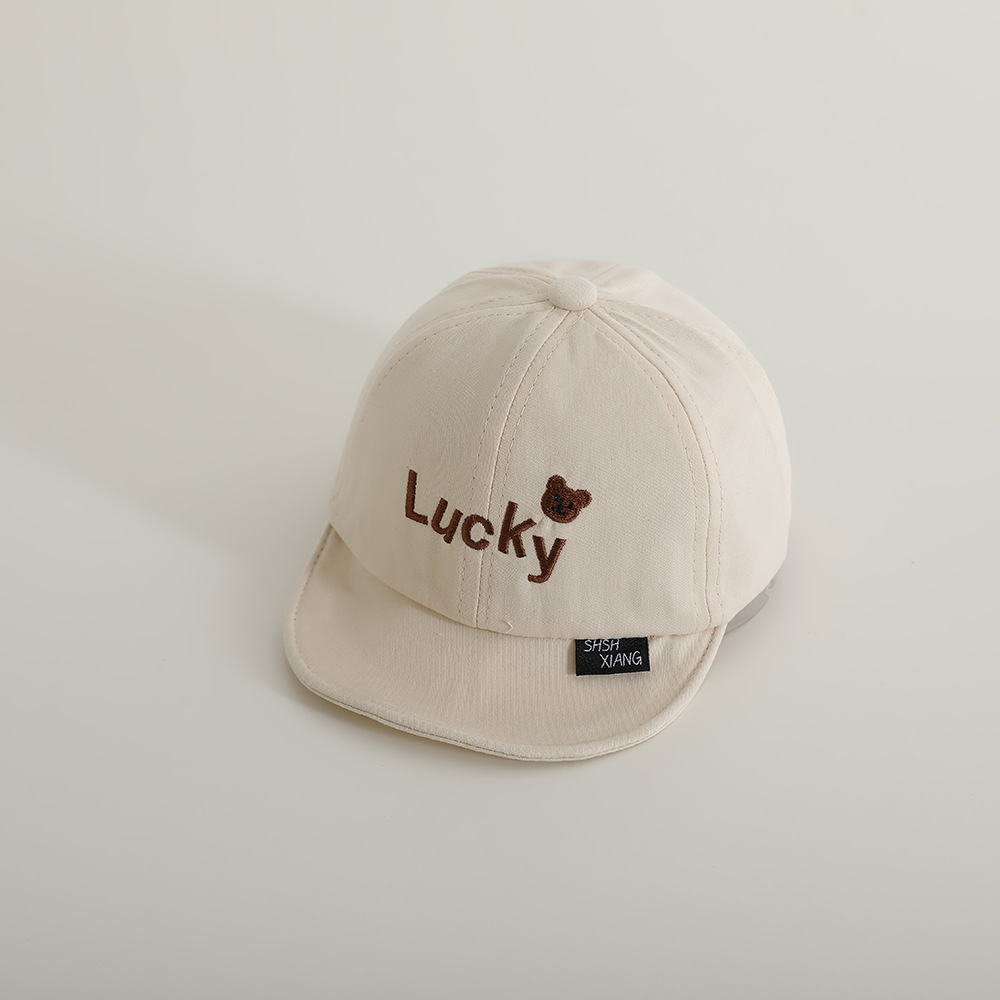 Sombreros para bebés japoneses primavera y otoño gorras de lengua de pato bebés de moda gorras de béisbol de ala corta gorras para niños y niñas sombreros de protección solar