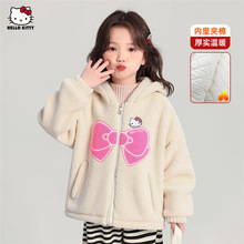 女童冬季棉服外套2024新款保暖舒适卡通洋气中大童装女宝棉衣批发