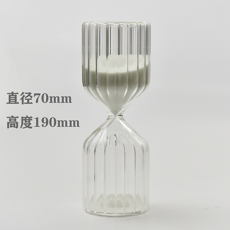 Creativo 30 minutos rayas verticales reloj de arena regalo de cumpleaños decoración tiempo reloj de arena pequeño regalo decoración del hogar Decoración image 5