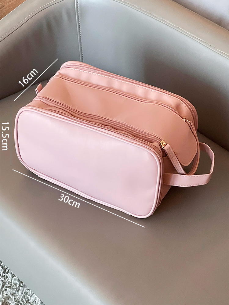 Bolsa de cosméticos 2023 nueva bolsa de lavado de viaje de gran capacidad de escritorio grande cepillo de maquillaje cosmético bolsa de almacenamiento portátil