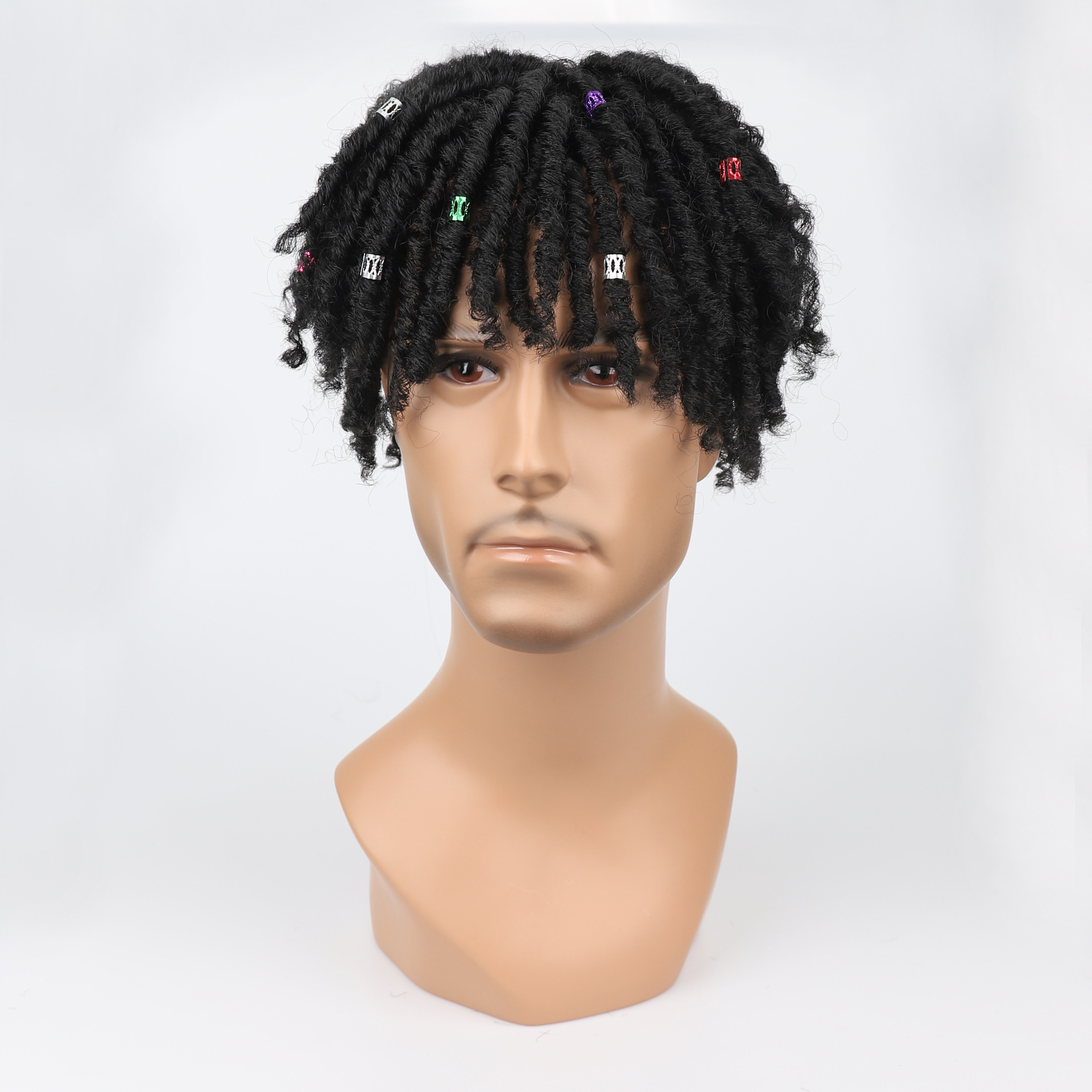Hair Extensions Wigs replacement block for black men's hair Dreadlocks hair replacement block for black men_voghion.com