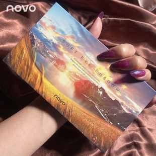 novo 18-color eyeshadow plate ins Super fire glitter Pearl matte waterproof cheap student online Red live broadcast same style