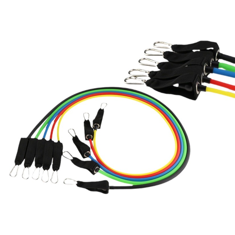 11 piezas de tensión dispositivo de tensión cuerda de la función de fitness dispositivo de tensión traje de entrenamiento muscular cinturón elástico traje al por mayor