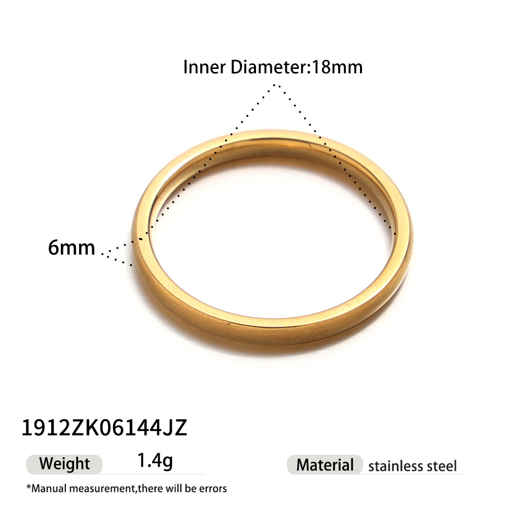 Anillo de acero inoxidable europeo y americano Tena Anillo de anillo de moda simple y de alto nivel Acero de titanio Joyas de mano transfronterizas que no se desvanece
