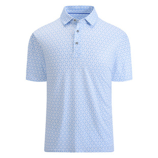Summer Lapel Polo Shirt with a High-End Feel, High-Quality Ice Silk Printed Casual Shirt for Men, Floral Shirt