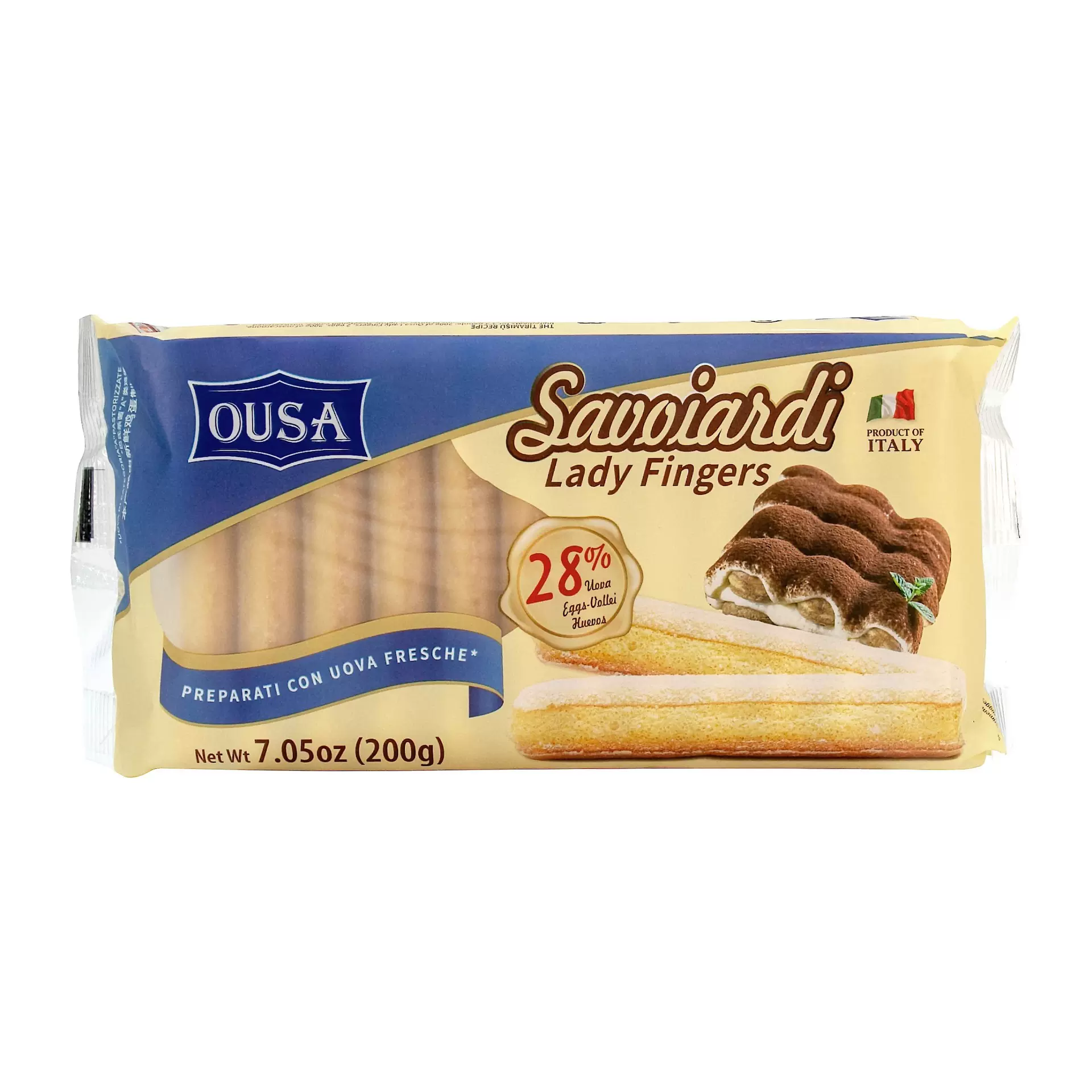 欧萨OUSA 手指饼干200g/袋家用商用烘焙专用蛋糕原料围边装饰
