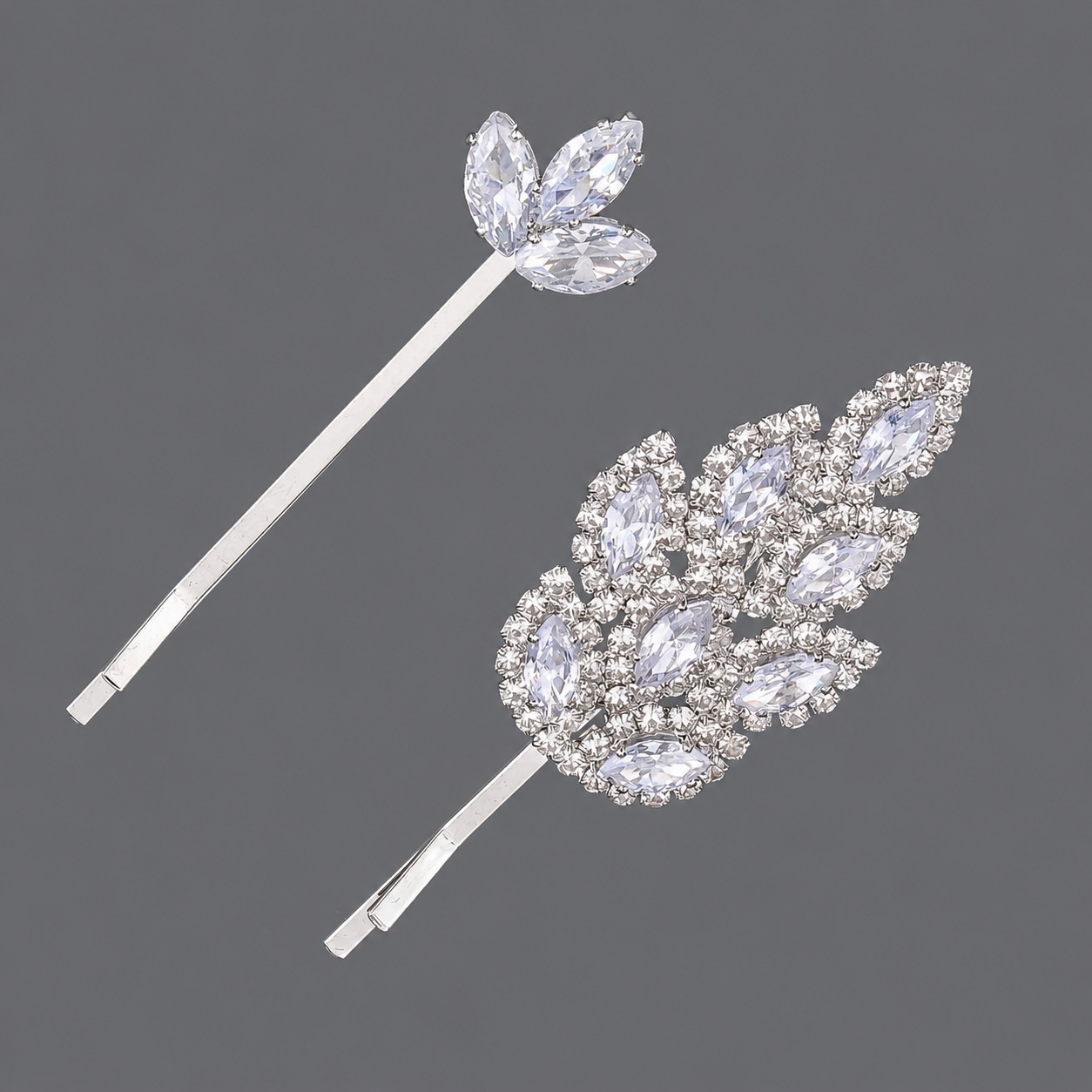 Horquilla de zirconio de lujo ligero europeo y americano con incrustaciones de diamantes, pinza de pelo de alta gama para mujer, suministro mayorista transfronterizo directo de fábrica.