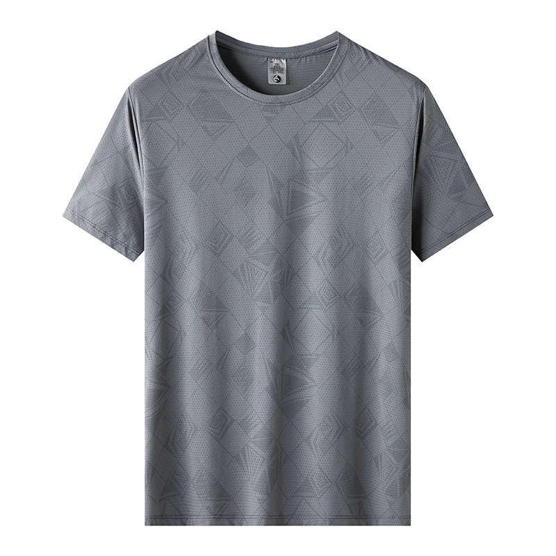 2025 летняя новая пара скоростных сухих футболок модные повседневные короткие рукава быстросухие ледяные шелковые футболки спортивные полурукава
