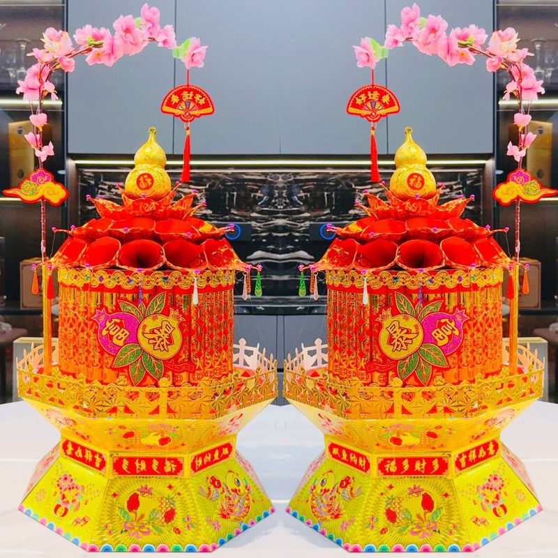 潮山中秋節折りたたみタワー、月を鑑賞、月の母を崇拝、花が咲く手作り折り紙素材パッケージ、DIY ビデオチュートリアル付き|undefined