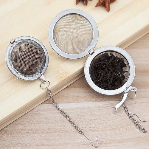 Creative home stainless steel fine mesh seasoning ball kitchen soup marinade spice stew filter filter residue tea ball