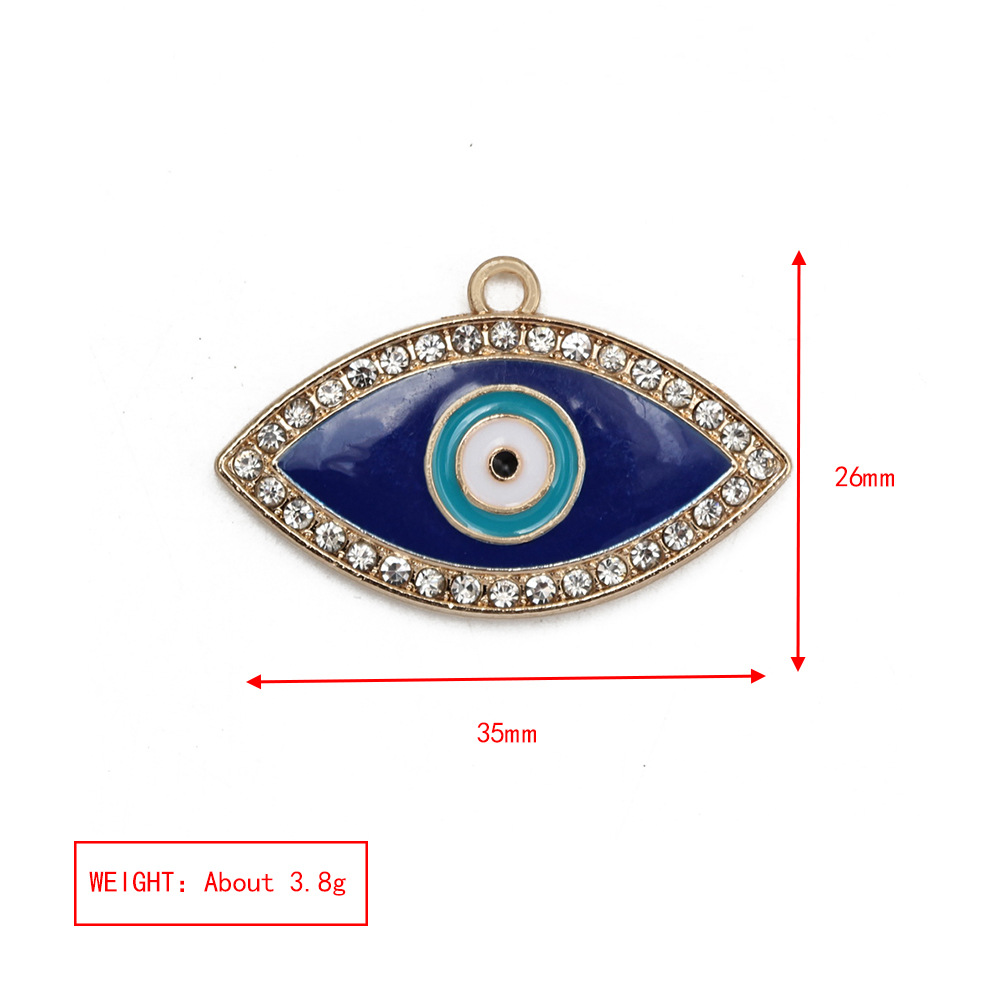 5 Piezas/Paquete Cobre Diamantes De Imitación Ojo Del Diablo Colgante display picture 4